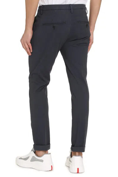 Dondup Gaubert Cotton Chino Trousers In Blue