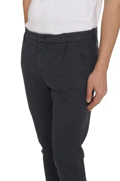 Dondup Gaubert Cotton Chino Trousers In Blue