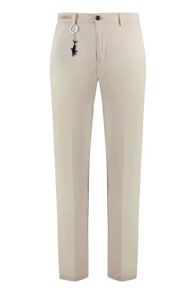 Shop Paul & Shark Stretch Cotton Trousers In Beige