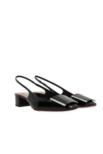 Aquazzura Shibuya 35 Patent Slingback Pump In Black