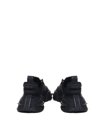 Dolce & Gabbana Black Sneakers With Chunky Sole And Breathable Upper In Black