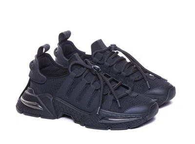 Dolce & Gabbana Black Sneakers With Chunky Sole And Breathable Upper In Black