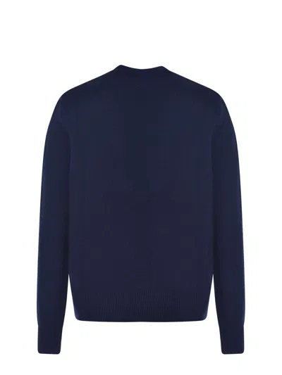 Dsquared2 Crewneck Knit Sweater In Blue