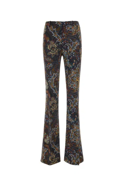 Shop Etro Pants In Brown