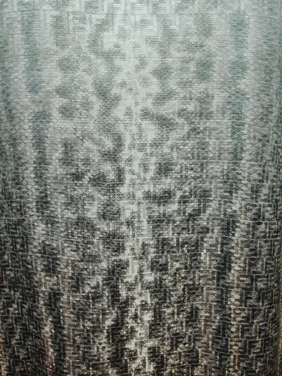 Fendi Silk Midi Dress With Gradient Design In Pale Blue