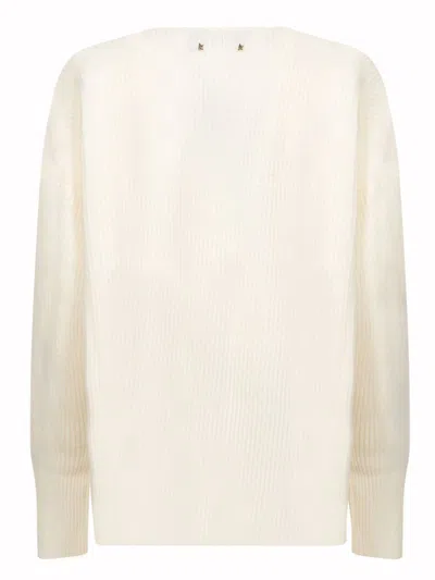 Golden Goose Journey Ws Knit Raglan Sleeves Sweater In White