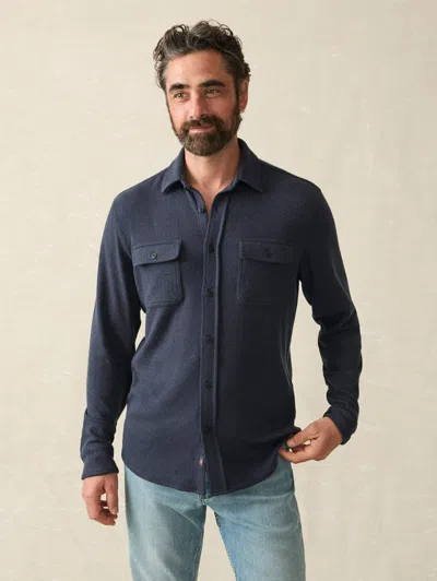 Faherty Legend&trade; Sweater Shirt In Brighton Navy Twill