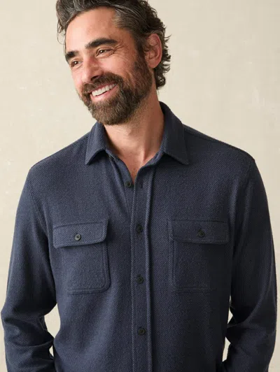 Faherty Legend&trade; Sweater Shirt In Brighton Navy Twill