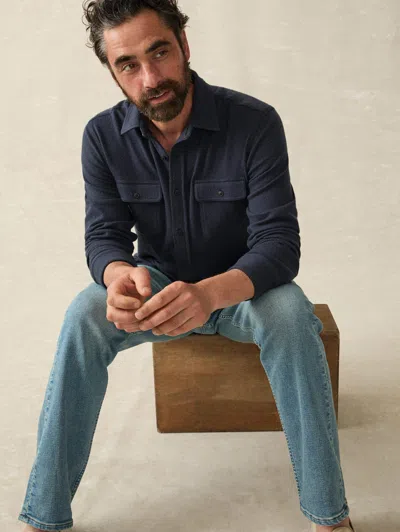 Faherty Legend&trade; Sweater Shirt In Brighton Navy Twill