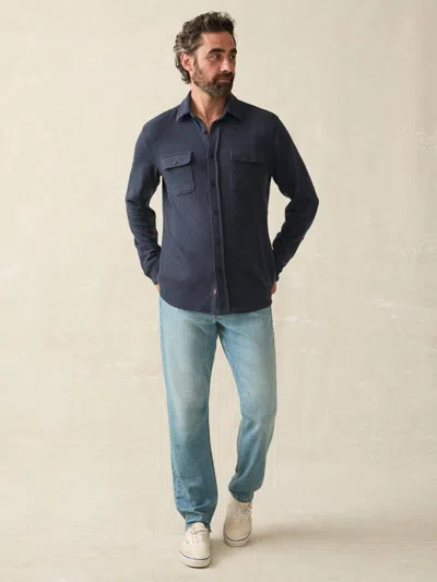 Faherty Legend&trade; Sweater Shirt In Brighton Navy Twill