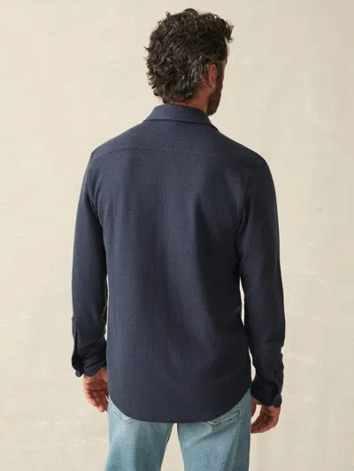 Faherty Legend&trade; Sweater Shirt In Brighton Navy Twill