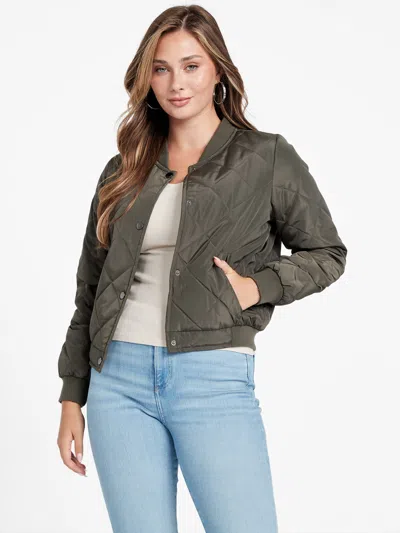 Guess Factory Violet Quilted Jacket In Multi