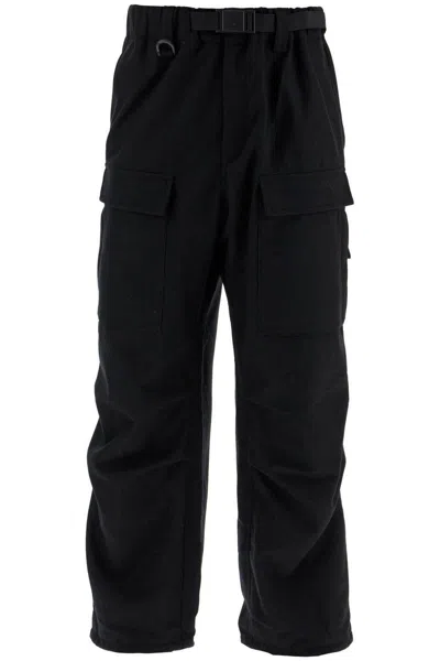 Shop Y-3 Flannel Cargo Pants For Men In Black