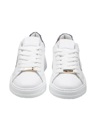 Shop Philippe Model Leather Sneakers In White