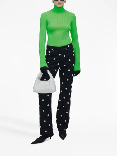Marc Jacobs Silhouette And Textured Leather Handbag In White