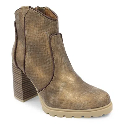 Blowfish Women's Waylon Western Boot In Bronze Roller Reptile Dycut In Beige