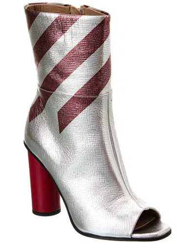 Anya Hindmarch Leather Boot In Silver
