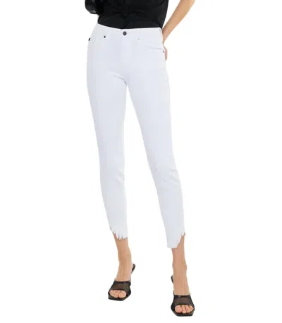 Kancan Dayana High Rise Ankle Skinny Jeans In White In White