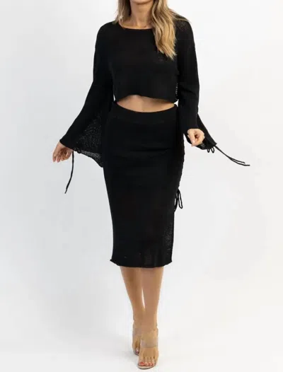 Mable Santa Luz Skirt Set In Black