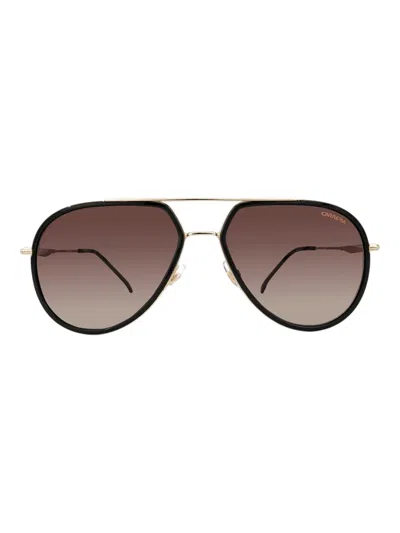 Carrera 295/s Ha Pilot Unisex Gold Frame Brown Gradient 58-16-150 Sunglasses In Gold