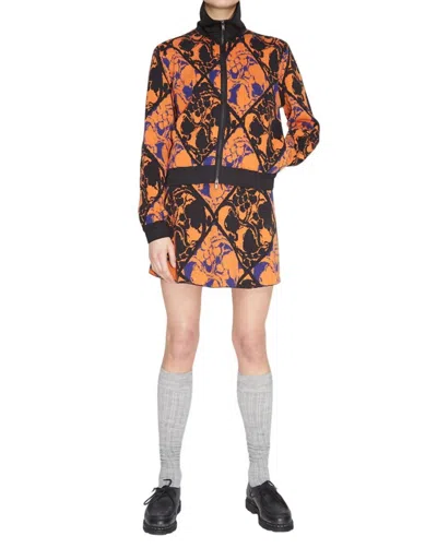 Wood Wood Becky Jacquard Track Top In Orange In Brown