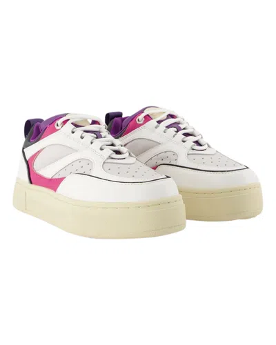 Eytys Sidney Sneakers In White Leather In Multi
