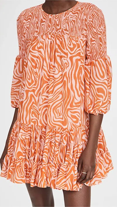Cinq À Sept Billowed Ssleeve Rika Dress In Multi