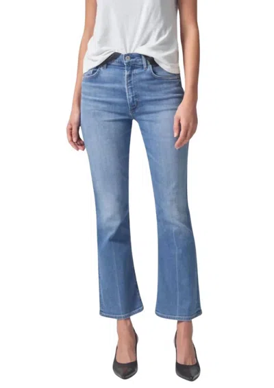Citizens Of Humanity Isola Mid Rise Cropped Boot Jeans In Splendor In Blue