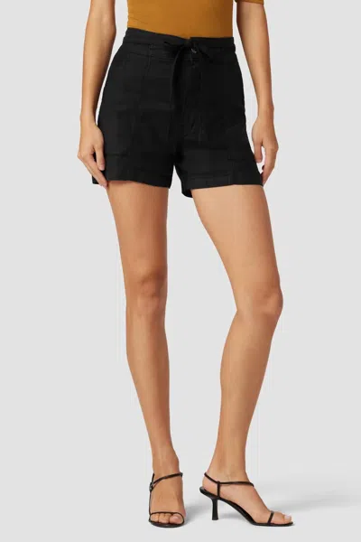 Hudson Tie Waist Shorts In Black Beauty In Black
