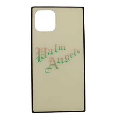 Palm Angels Gothic Square Phone Case - White In White