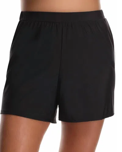 MIRACLESUIT PLUS SIZE LOOSE SWIM SHORTS IN BLACK 