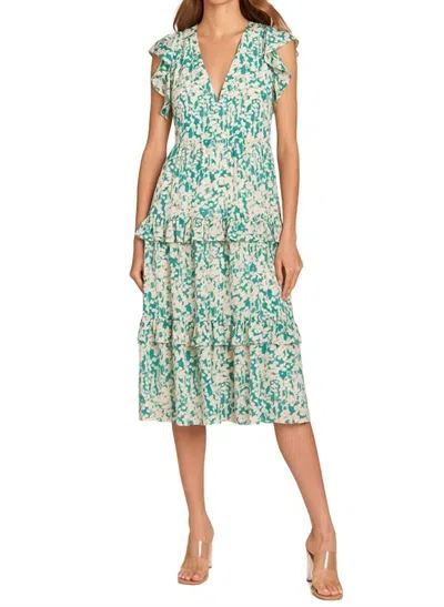 Amanda Uprichard Chamomile Dress In Willow In Blue