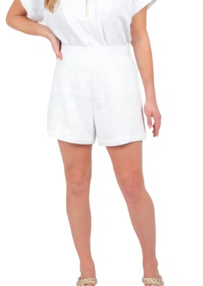 Emily Mccarthy Tailored Short In Cloud Cheetah In White