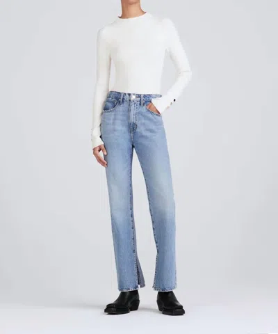 Derek Lam 10 Crosby Frankie Ultra High Rise Straight Jean In Sutton Vintage In Blue