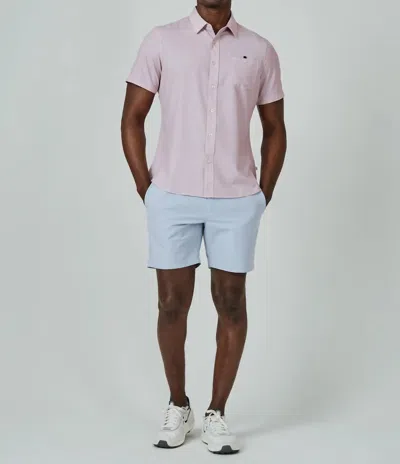 7diamonds Cortes Short Sleeve Button Down Shirt In Stone Rose In Pink