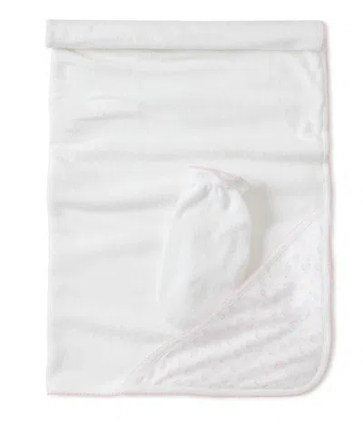 Kissy Kissy Baby's Towel + Mitten Set In Pink