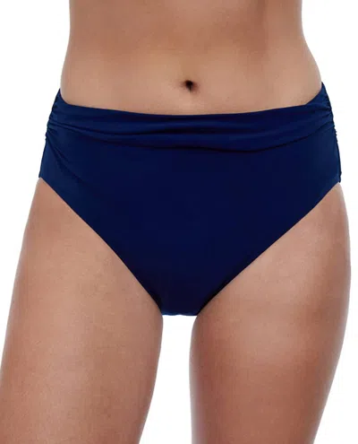 Profile By Gottex Shirred Tankini Bottom In Tutti Frutti Navy In Blue