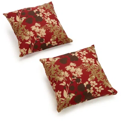 Blazing Needles 17-inch Outdoor Knife Edge Throw Pillows (set Of 2)