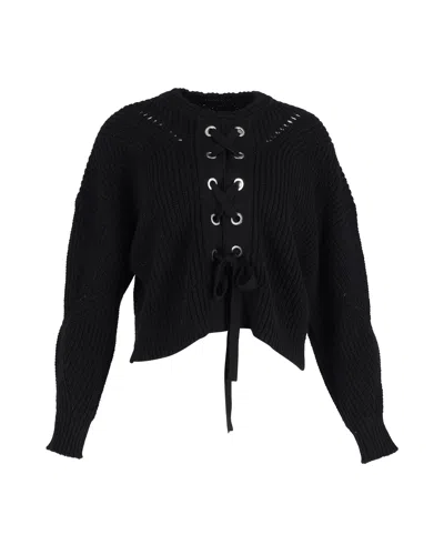 Isabel Marant Black Laley Sweater In Black Cotton In Black