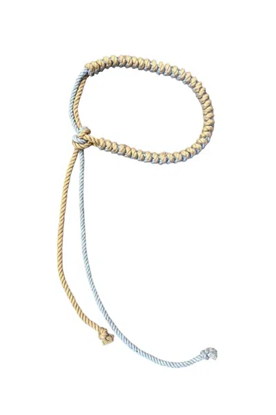 Thesalting Women's Rope Belt In Natural/sky In Gold