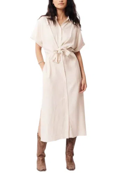 Frnch Alienor Midi Dress In Beige