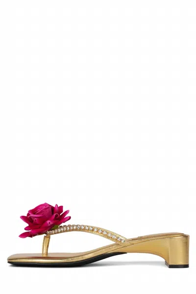 Jeffrey Campbell Primrose Flip Flop In Gold