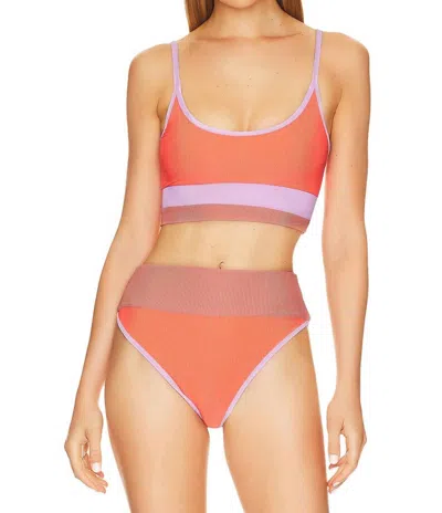 Beach Riot Alexis Bottom In Sunset Colorblock In Pink