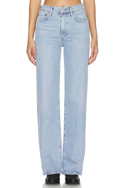 Shop Agolde Harper Jean In Trouble In Blue