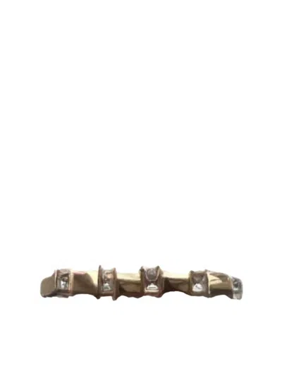 Roxanne Assoulin Imperial Mini Bracelet In Crystal/ Gold In Black