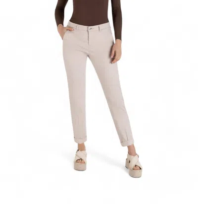 Mac Chino Turn Up Pant In Ivory In Beige
