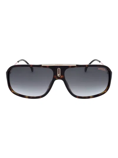 Carrera Cool65 Unisex Havana/grey Shaded Sunglasses In Multi