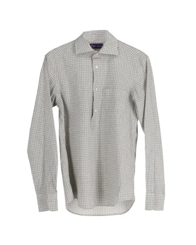 Polo Ralph Lauren Purple Label Buttoned Checked Shirt In Multicolor Cotton In Grey