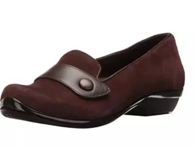 Dansko Women's Olena Flat In Brown Suede In Black