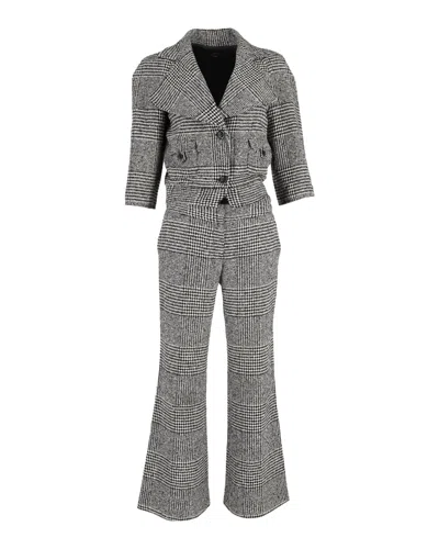 Joseph Houndstooth Check Blazer And Trousers In Multicolor Virgin Wool In Grey